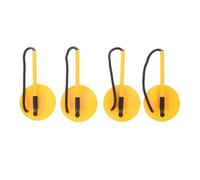 Alipis Lot de 4 stylos de bureau sécurisés avec cordon de sécurité en plastique fixé à une base adhésive - Porte-stylo pour la maison, le bureau ou l'école - Encre noire 0,5 mm