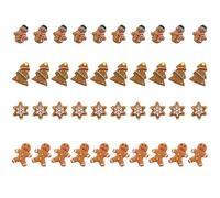 Alipis Lot de 40 Pendentifs de Noël en Résine Accessoires DIY pour Bijoux et Décoration Festive Mini Ornements Variés pour Créations Personnalisées pour Bricolage de Noël