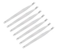 Alipis Lot de 40 Repousse Cuticules en Acier Inoxydable Argenté, Outil Confortable à Tenir Design Ligne Lisse, pour Nail Art et Salon de Manucure