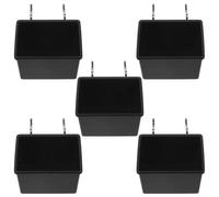 Alipis Lot de 5 Bacs à Panneaux Perforés Noirs 90X80X45 MM Bacs Utilitaires Robustes Support pour Garage et Maison Organiseurs Pratiques pour Rangement D’Outils et Accessoires de