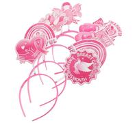 Alipis Lot de 5 Bandeaux pour Soirées à Thème Ruban Rose Accessoires Photo de Fête Légers et Confortables Couvre-Chefs Décoratifs pour Journée Internationale de Sensibilisation au