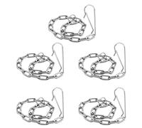 Alipis Lot de 5 Chaînettes de Levage en Acier Inoxydable, Accessoires pour Clapet de Toilette Universels, Remplacements Solide pour Chasse D'eau, Compatibles Wc, Usage Salle de Bain