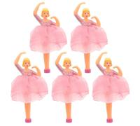 Alipis Lot de 5 Figurines Poupée Danseuse de Ballet Jupe Rose Dorée, Accessoires pour Boîte à Musique à Huit Tons, Décoration Princesse Élégante pour Maison et Collection, Ornements