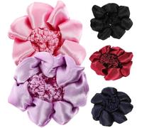 Alipis Lot de 5 Filets à Cheveux Élastiques pour Fille Support pour Chignon Accessoires pour Cheveux Couleur Noire Bleu Marine Rose Rouge Foncé Violet Clair Adaptés pour
