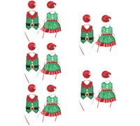 Alipis Lot De 5 Manchons Décoratifs pour Bouteille De Vin De Noël 2 Pièces X 5