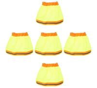 Alipis Lot de 5 Pare-Soleil en Maille Respirante Jaune Fluorescent pour Casque de Chantier Bande Réfléchissante Protection UV Intégrale du Cou Fixation Sécurisée Travaux Extérieurs et