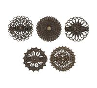 Alipis Lot de 5 pinces à col en métal mandala : épingles à châle pour pulls et chemises élégantes, accessoire de col rétro pour cardigans et tenues de fête.