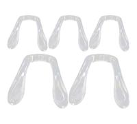 Alipis Lot de 5 Plaquettes Nasales Souples en Silicone Antidérapantes pour Lunettes Petits Coussinets Confortables Accessoires de Remplacement Compatibles avec Lunettes de Soleil et