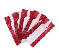 Alipis Lot De 5 Pochettes à Vin Pliables 750 ML en Plastique Alimentaire Réutilisable Anti-Fuite Porte-Bouteilles Léger pour Stockage De Liquide Voyages Et Plein Air