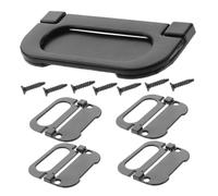 Alipis Lot de 5 Poignées Encastrées Noires en Alliage de Zinc pour Portes et Tiroirs D’armoire, Finition Nano-électroplacage Antirouille, Remplacement Solide pour Meubles Coulissants,