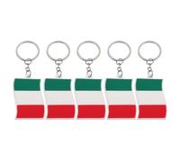 Alipis Lot de 5 Porte-clés Drapeau Italie en Pvc Léger avec Pendentif Cartoon, pour Paquet à Dos et Décorations du Printemps