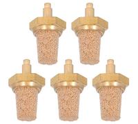 Alipis Lot de 5 Silencieux Pneumatiques M5 en Laiton Filtre à Air et Pierre à Bulles pour Machines à Brouillard de Scène Accessoires Universels Bruit et Filtration