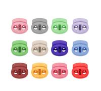 Alipis Lot de 50 Boutons à Ressort en Nylon Multicolores Verrou de Cordon Solide pour Vêtements Paquet et Valises Accessoires Couture Résistants et Pratiques pour Artisanat et