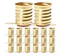 Alipis Lot de 50 Douilles Miniatures en Laiton Jaune Mini Support à Vis pour Petites Ampoules LED Accessoires d’Éclairage pour Test Électrique et Bricolage pour Cours de Physique et