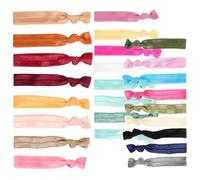 Alipis Lot de 50 Élastiques à Cheveux Noués Doux sans Dommage pour Cheveux Épais et Fins, Accessoires Coiffure Polyvalents, Élastiques Plats Confortables pour Sport, Fête et Usage