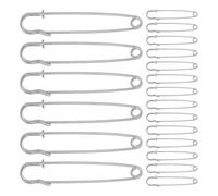 Alipis Lot de 50 Grandes Épingles de Sûreté Robustes en Fer Argenté 100 MM - Fermoirs Décoratifs pour Vêtements Foulards et Gilets - Accessoire Résistant aux Intempéries pour Usage