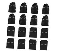 Alipis Lot de 50 Paquet De Rangement Cosmétiques 13x18 Cm en Plastique Mat, Pochettes à Cordon pour Soins Extensions De Cils, Voyage Et Usage Client Professionnel