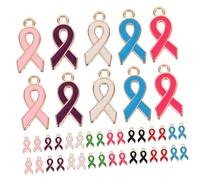 Alipis Lot de 50 Pendentifs en Alliage de Ruban pour Bijoux Diy, Breloques Faciles à Utiliser, Gain de Place, Fabrication D'artisanat et Exercices Manuels Couleur Aléatoire