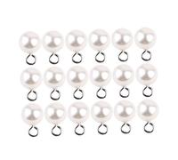 Alipis Lot De 50 Pendentifs Perle Artificielle Demi-trou 1 x 1 Cm Blanc, Accessoire Bijoux Diy Pour Boucle D'oreille, Collier Et Création Artisanale, Présent Fabrication Bijoux Personnalisé