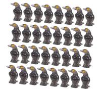 Alipis Lot de 50 Petits Corbeaux en Résine pour Halloween Figurines d'oiseaux Mini Corbeaux Décoration d'oiseaux Noir