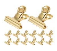 Alipis Lot de 50 Punaises Dorées 31 MM avec Pinces Métalliques Robustes pour Tableau en Liège Clips sans Trou Multifonctions pour Bureau École et Murs Photos Accessoires Pratiques et