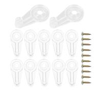 Alipis Lot de 50 Set de Clips de Fixation en Verre Transparent pour Portes D'armoires et Miroirs, avec Vis 4x16 Mm, Support Stable Anti-Vibrations pour Panneaux de Verre, Accessoires