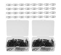 Alipis Lot de 500 Trombones Noirs Recouverts Plastique Pinces Métalliques Réutilisables pour Documents et Marque-Pages Clips de Classement Bureau pour Organisation des Dossiers