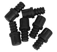 Alipis Lot de 6 Accessoires pour Manche de Brosse de Toilette à Connecteur Spiralé Autobloquant 16 MM Adaptateur Noir en PP Tube de 05 MM D’Épaisseur Pièces de Tête de Brosse