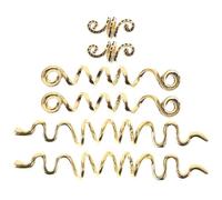 Alipis Lot De 6 Bijoux Tressés Spirales Pour Cheveux, Accessoires De Tressage Dreadlocks, Couleur Dorée, Taille Standard, Pour Femmes Et Filles, Usage Quotidien Et Fêtes