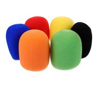 Alipis Lot de 6 Bonnettes Anti-vent pour Microphone de Scène en Mousse Épaisse, Multicolore, Compatibles Microphones Portables Standard, Accessoire Bruit et Souffle, pour Karaoké