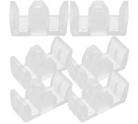Alipis Lot de 6 Butées Anti-Collision Petites pour Porte de Coulissante en Verre Bloc de Guidage Mural en Plastique Opaque Accessoires pour Porte Salle de Bain Bruit et Glissement