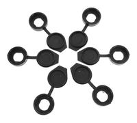 Alipis Lot de 6 Couvercles Étanches en Plastique 18 X 16 MM pour Serrure à Came Cache Serrure de Porte Ovale Protection Extérieure Anti-Poussière pour Boîte Électrique et Armoire de