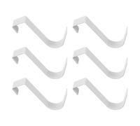 Alipis Lot de 6 Crochets de Porte en Acier au Carbone Peint Blanc Forme S Multifonction pour Placard Porte-Manteau Salle de Bain et Penderie à Suspendre Fiable pour Manteaux Paquet