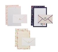 Alipis Lot de 6 de Papiers à Lettres en Papier Coloré Motif Fleur Simple et Beau pour Stocker Cartes et Invitations