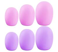 Alipis Lot de 6 Étuis de Protection en Silicone pour Pinceaux de Maquillage, Manchons Réutilisables Anti-poussière pour Pinceau à Fond de Teint, Couleurs Lavande Claire et Parme,