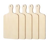 Alipis Lot de 6 Mini Planches à Découper en Bois Naturel 12 X 6 CM pour Loisirs Créatifs Planches Vierges DIY Accessoires pour Peinture Pyrogravure et Décoration Artisanale