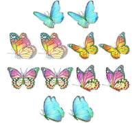 Alipis Lot de 6 Paires d'Autocollants Magnétiques 3D Colorés pour Fenêtres Moustiquaires Décoratifs Anti-Collision et Autocollants pour Vitres d'Écran Autocollants Décoratifs DIY pour