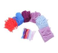 Alipis Lot de 6 Pelotes de Fil à Tapis Prédécoupé Coloré Doux pour Crochet, Assortiment de Fils à Tricoter Épais pour Tapis, Coussins et Galettes de Siège, Kit de Tapisserie au Crochet