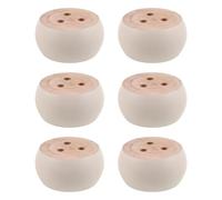 Alipis Lot de 6 Pieds de canapé en Bois de Remplacement pour Meubles, Pieds de canapé Ronds Modernes du Milieu du siècle, de Banc Robustes, rehausseurs de Commode Vintage pour projets de Bricolage