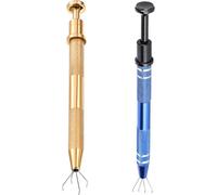 Alipis Lot de 6 Pinces à Bijoux en Acier Inoxydable Pince à Quatre Griffes pour Ramassage de Strass et Perles Outil Professionnel pour Création et Réparation de Bijoux Finition Lisse