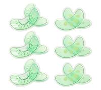 Alipis Lot de 6 Poches de Glace Réutilisables Yeux, Gel Rafraîchissant Vert Kiwi et Concombre, Compresses Froides Apaisantes pour Soin du Contour des Yeux, Masque Oculaire Refroidissant