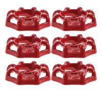 Alipis Lot de 6 Poignées de Roue en Fonte Rouge 6X6 MM pour Robinets d'Eau Extérieurs Poignée en Métal pour Vannes à Guillotine Remplacement Robuste pour Jardin Salle de Bain et