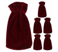 Alipis Lot de 6 Protège-Pédales de Piano en Velours Rouge Housses Universelles Anti-Poussière pour Pédales de Piano à Queue et Électrique Accessoires pour Instruments Protection