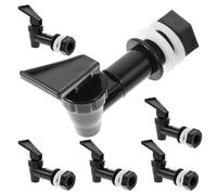 Alipis Lot de 6 Robinets de Remplacement en Plastique Noir pour Distributeur d'Eau Bec Verseur Réglable pour Refroidisseur et Carafe Filtrante Pièces de Rechange Réutilisables pour