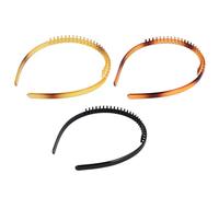 Alipis Lot de 6 set de sets de Serrage-Têtes Peigne à Dents en Plastique Bandeaux Colorés Assortis pour Femmes et Filles Accessoire Cheveux Antidérapant Adapté Couleur Aléatoire