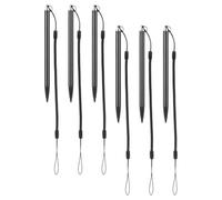 Alipis Lot de 6 Stylets Résistifs en Métal avec Dragonne Anti-Perte Pointe Fine pour Écran Tactile Sensible Stylet de Précision Compatible Tablettes et Téléphones Outil D’Écriture et