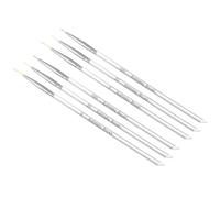Alipis Lot de 6 Stylos Double Tête pour Nail Art, Pinceau et Traceur de Précision, Design Long Manche, Outil D’Ongles Acrylique