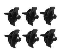 Alipis Lot De 6 Vis en Plastique Noir pour Fixation De Visière De Casque Moto, Accessoires Universels pour Réparation, Adaptés à Différents Modèles Et Usages Moto