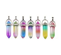 Alipis Lot De 7 Pendentifs En Verre Dégradé Multicolore, Breloques Pour Boucles D’oreilles Diy, Accessoires Bijoux Suspendus, Usage Fête, Présent Anniversaire Grand-mère, Fabrication Artisanale