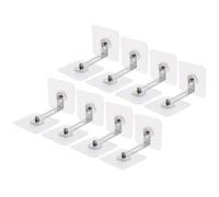 Alipis Lot de 8 Ancrages Adhésifs Anti-Basculement pour Meubles Fixation Murale sans Perçage Acier Inoxydable et Acrylique Grand Format Sécurité pour Étagères Bibliothèques